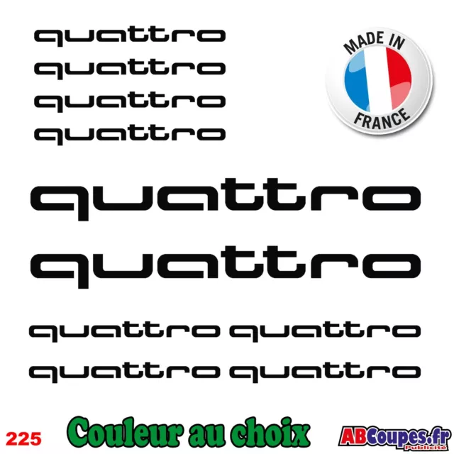 10 Stickers Autocollants Quattro - Audi A1 A2 A3 A4 A5 A6 A7 Q3 Q5 Q7 TT - 225