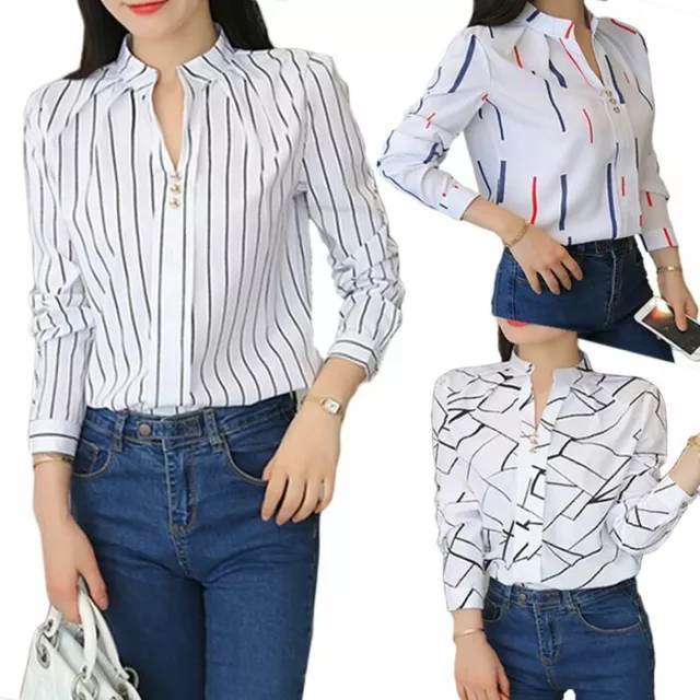 Blusas de Mujer Camisas Moda Blusa Elegante Manga Larga Nueva Camisa Tops Casual