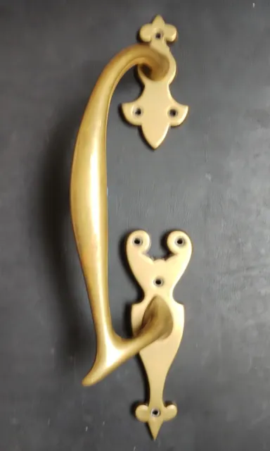 Antique Art Nouveau / Arts and Crafts Solid Brass Door handle - rare - adaptable
