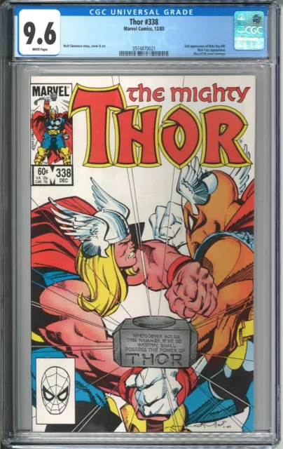 Thor #338 CGC 9.6 NM+ WP 1983 Marvel Comics 2nd Beta Ray Bill MCU #126 Homage