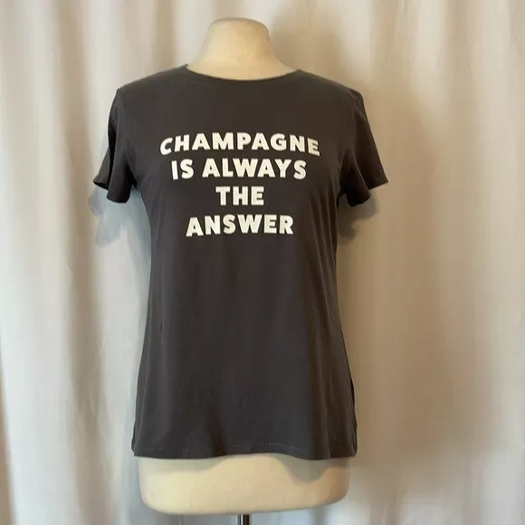 Suburban Riot Champagne Is Always the Answer Classic Tee Thunderstorm Gray XS 3