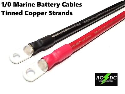 1/0 AWG Gauge Tinned Copper Battery Cable Power Wire Car, Marine, Inverter, RV