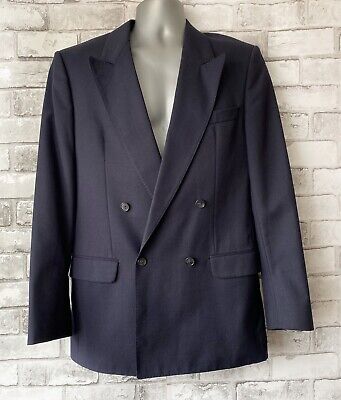 Blazer By Beesleys Of Windsor.Navy Pure New Wool Double Breasted Jacket.Size S