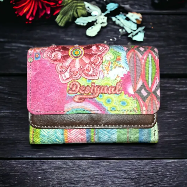 Desigual Portefeuille Femme Cuir Et Tissu