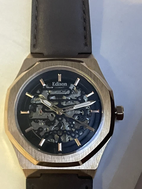 Edison skeleton watch clearance