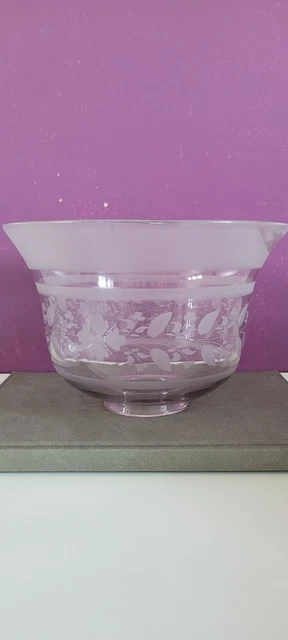 GLOBE BOULE SPECIALE lampe à pétrole en verre dépoli motifs gravés EUR