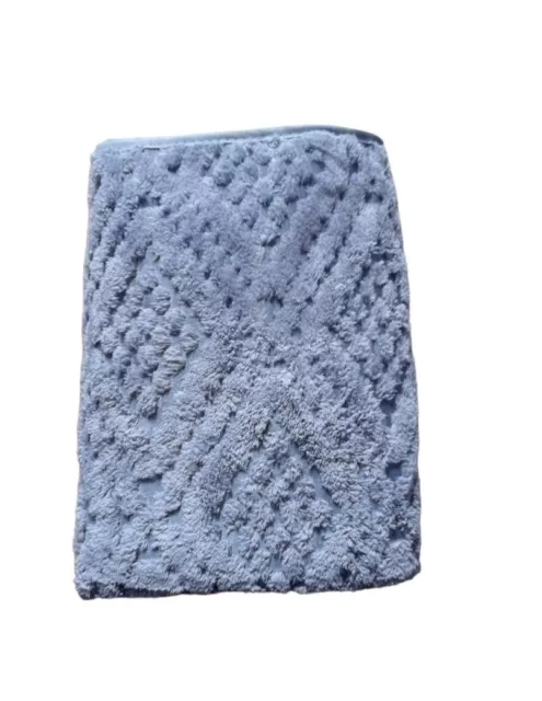 Bath hand soft absorbent microfiber blue towel 40x20 inch