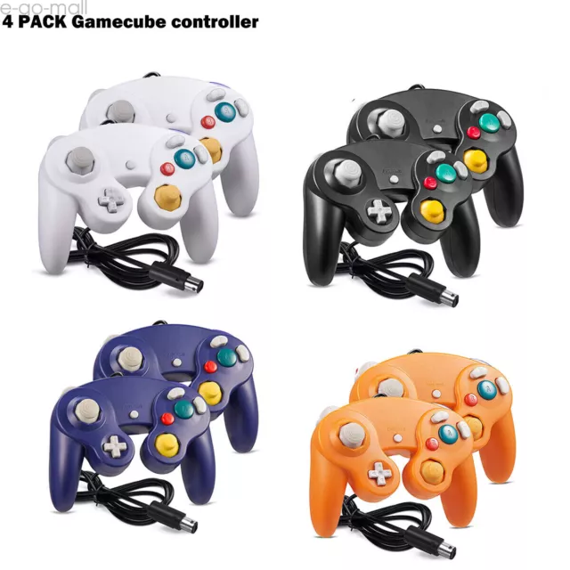 4 Pack Wired NGC Controller Joystick for Game Cube &Wii U Console Switch