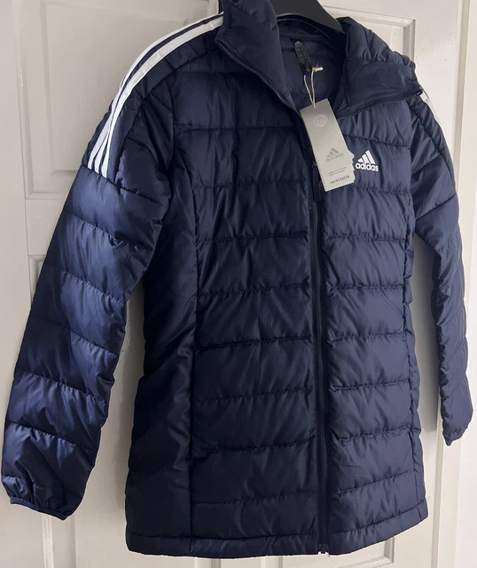 Giacca imbottita donna Adidas Essential 3 righe nuova con etichette taglia S 8-10