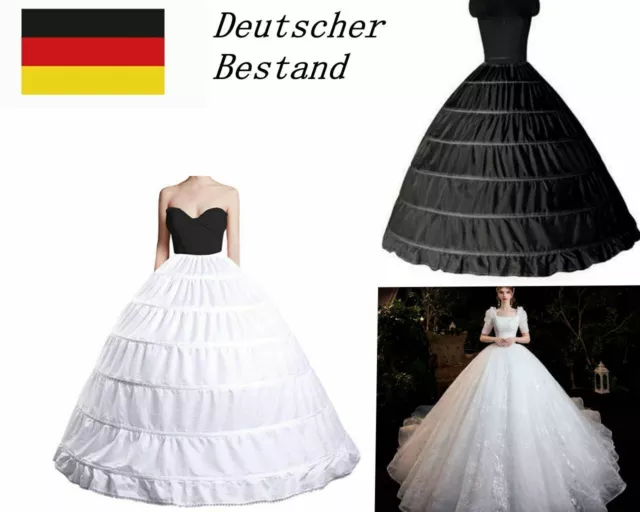 RULTA Neu Reifrock 6 Ringe TÜLLROCK Petticoat Unterrock Krinoline Brautkleid AAA