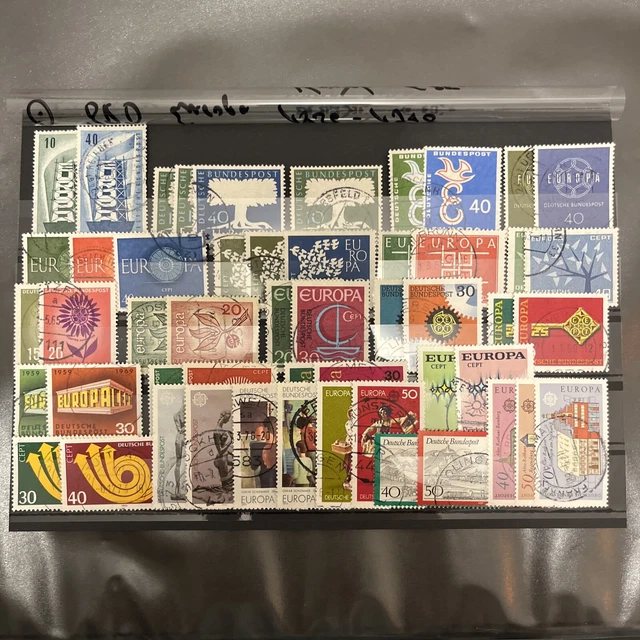 BRD Briefmarken Lot Gestempelt alle Europa Marken von 1956-1978 Komplett - B24
