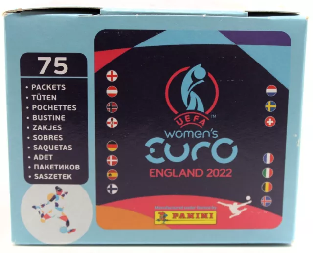 Panini Frauen EURO 2022 - Display 75 Tüten - Womens EM Sticker Box SONDERGRÖSSE