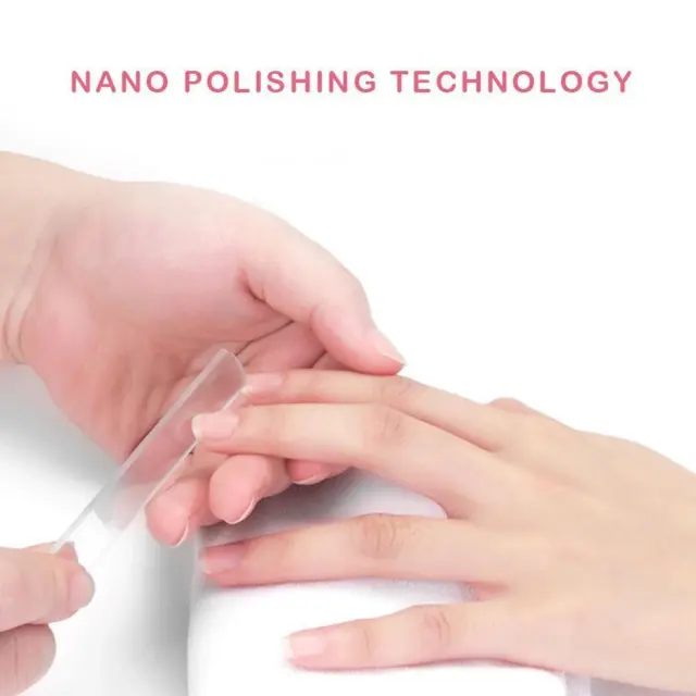 1-5Pcs  Nano Polished Glass Nail File Transparent Sanding Grinding M9W0 Shiner N