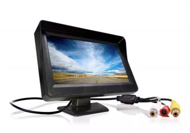 Monitor Lcd Tft 4.3” A Colori Auto Camper Per Telecamera Retromarcia Rear View