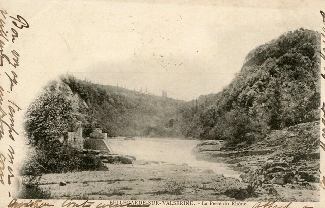 Tirage Ancien Citrate - "La Perte Du Rhône", Bellegarde (Ain), France - Circa 1895 - 13x18 Cm