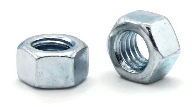 Metric DIN 934 Class 10 Zinc Plated Steel Hex Finished Nuts - Sizes M4 - M24