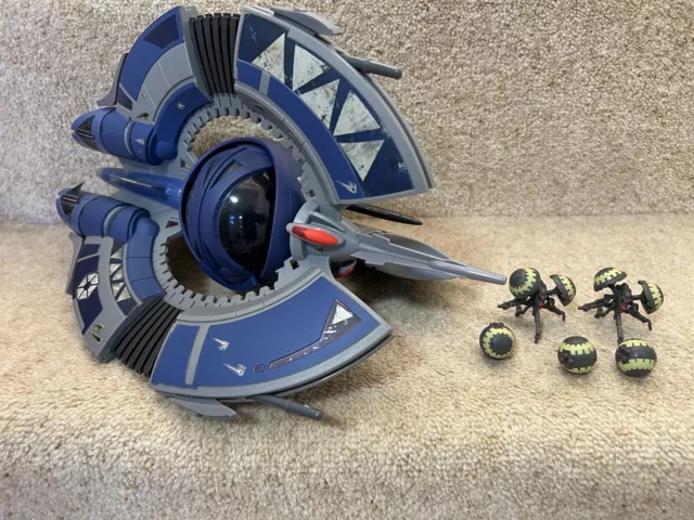 Star Wars Separatist Buzz Droid Tri-Droid Fighter Ship Vehicle  ROTS Hasbro 2004