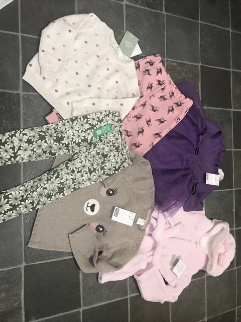 Pacchetto vestiti ragazze H&M Gap Tatty orsacchiotto età 18-24 mesi 6 articoli tutti nuovi di zecca