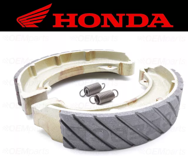 Set of (2) Honda Water Grooved REAR Brake Shoes and Springs #43120-KG4-006