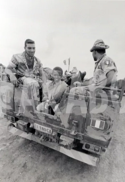 Photo de presse vintage Somalie Quota Militaire Dina Saint Marco tirage 24x18 CM