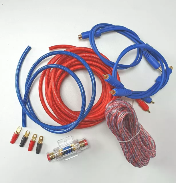 DIETZ 10mm² Kabel Set Car-Hifi 4 kanal endstufen Kabel-Satz 8 METER STROMKABEL y