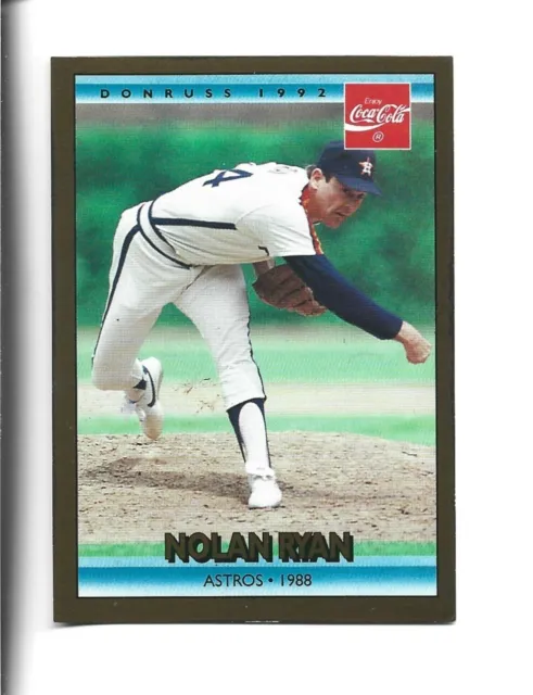 1992 Donruss Coca-Cola #22 Nolan Ryan card, Texas Rangers HOF