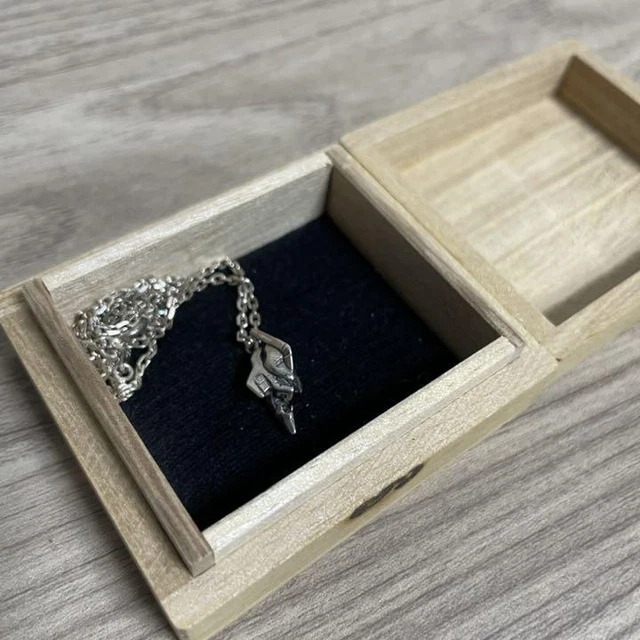 Evangelion Flower Karakusa Unit 01 Silver Necklace