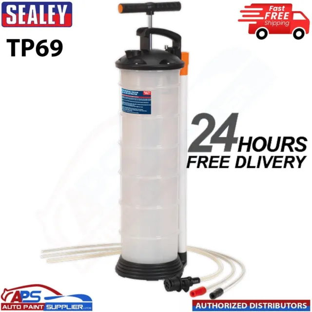 Sealey Tp69 Manual Vacuum Oil & Fluid Extractor Syphon Pump 6.5 Litre
