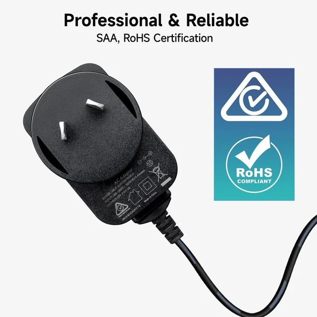 12V 1A 12W 1.5M Long Power Supply Adapter, AC DC Switching Adapter ...