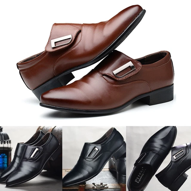 Cocktail party scarpe uomo dita similpelle formale ufficio pantofola appuntita su