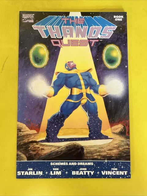 The Thanos Quest Book One 1990 Schemes and Dreams Marvel Comics High Grade 🐶