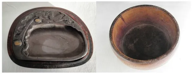 China Antique Ink Slab and Brush Washer 清, 民国