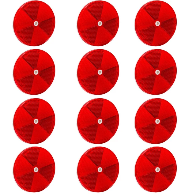 12 Pack Round Reflector Front Reflector, Safety Reflectors