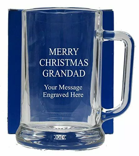 Merry Christmas Grandad Glass Tankard Gt172