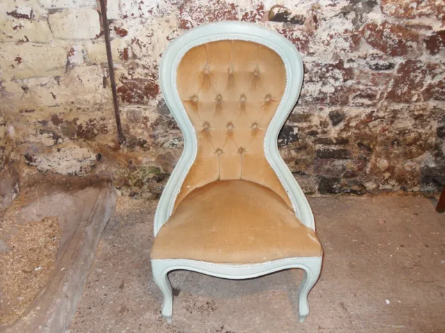 Vintage  Highback  Upholstered Armchair Nursing Open Chair Bedroom