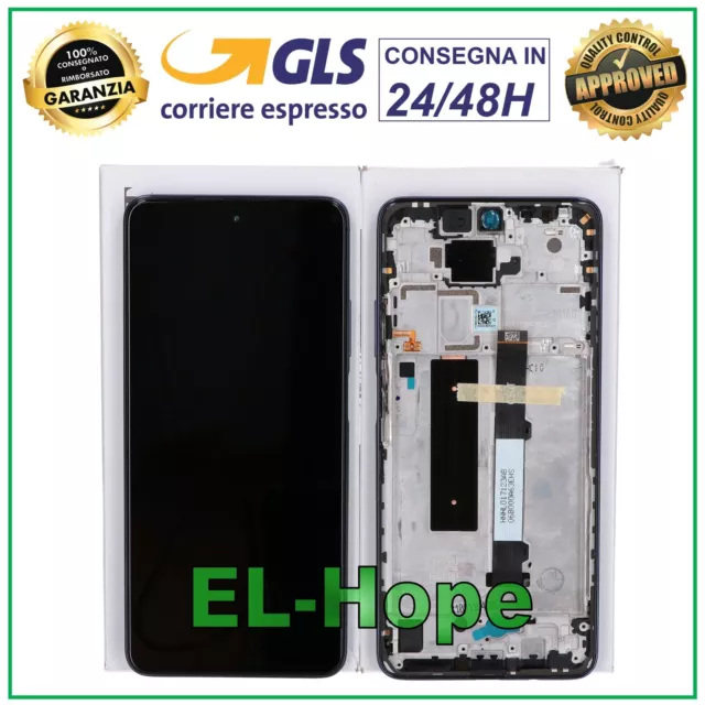 Display Lcd Touch Screen Originale Xiaomi Redmi Note 9 Pro 5G 2020 Frame Blu