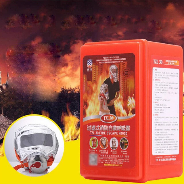 Emergency Escape Hood Oxygen Mask Respirator Fire Smoke Toxic Protective Filter