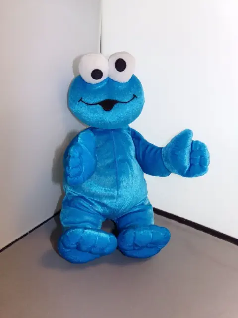 2002 Mattel Fisher Price Sesame Street/Muppets Cookie Monster Blue Plush Toy-13"