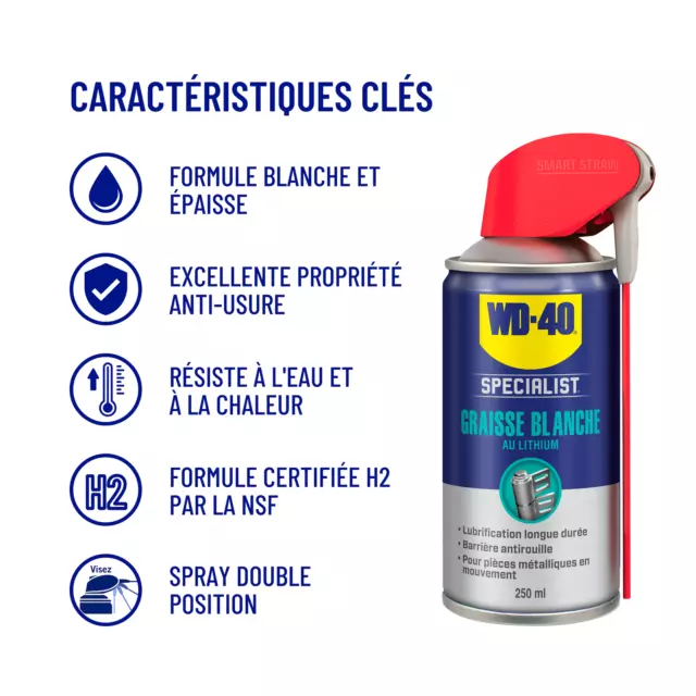 Graisse Blanche au Lithium WD-40 Specialist 250 ml 2