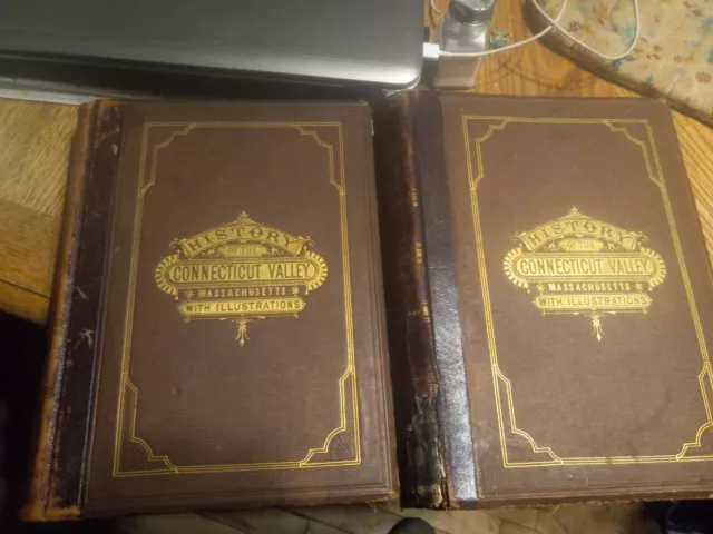 History Of The Connecticut Valley In Massachusetts 1879 Big! Illust. 2 Vol. Set