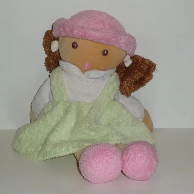 Doudou Poupée Nounours - Bonnet rose