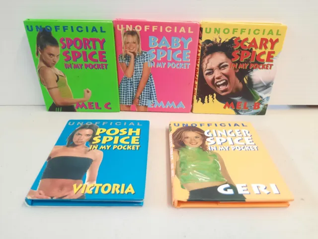 Spice Girls in My Pocket 5 Books Full Set 1990s Hardcovers