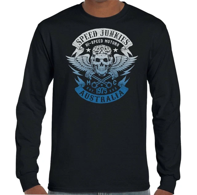 T-shirt biker australiano bikie australiano moto velocità drogati top 4