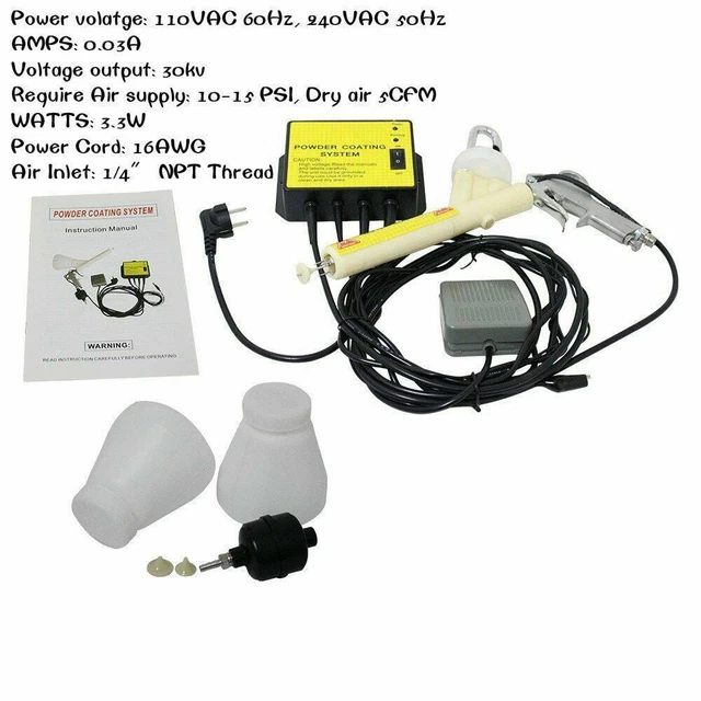 Metal Workpiece Spray Machine Mini Powder Coating System Electrostatic spray gun