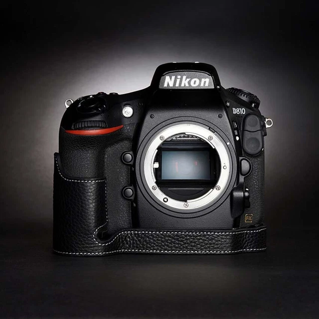Handmade Genuine Leather Half Camera Case Cover For Nikon D810 For Nikon D800
