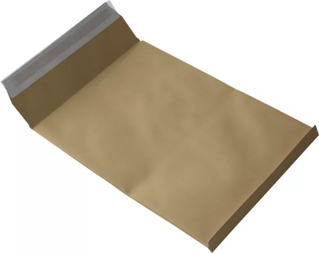 200 pz. borse per spedizione pieghevoli B4 marrone pieghevole busta 20 mm 130 gr buste