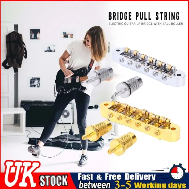 UK Tune-O-Matic Electric Guitar Bridge Roller Saddle with Screws for LP EPI Guit