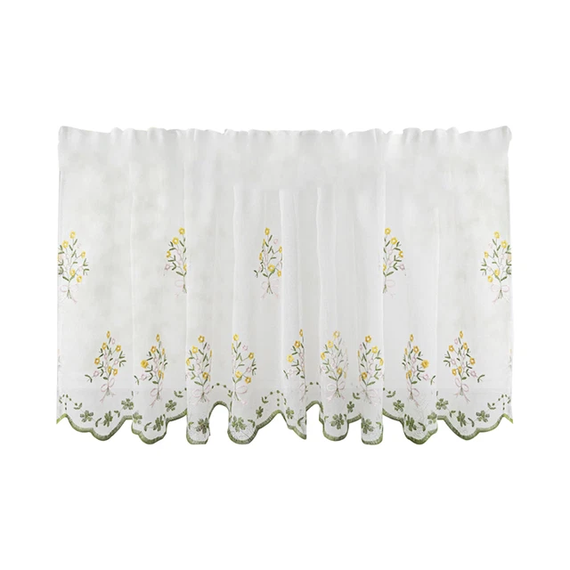 Half Sheer Curtain Fine Stitching Soft Panel Half Curtains Small Curtains Easy