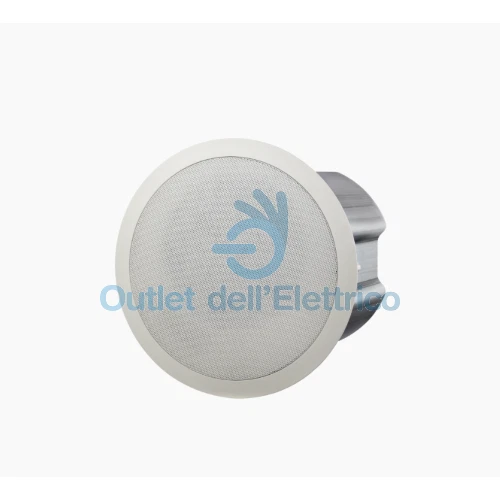 Tutondo Ect4M8/B Diffusore Tondo Per Interno Ed Esterno Con Calotta Bianco 100V