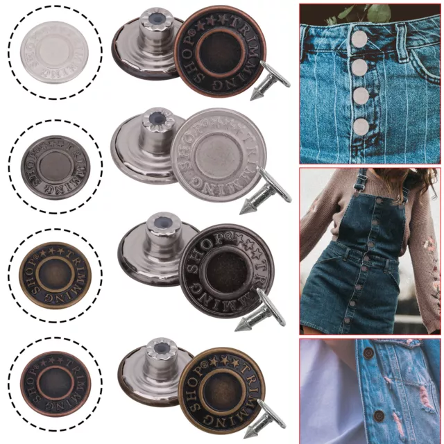 14/19/25mm Jeans Buttons DIY for Leather Craft Coats Trousers Handbags  10-100pcs